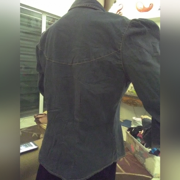 BNWOT DKNY LADIES DARK BLUE W/ BLACK BUTTONS/ WESTERN LOOK SZ. 10/M - Picture 5 of 7